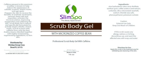 Scrub Body Gel with Micronized Coffee Bean 16 oz.-1641
