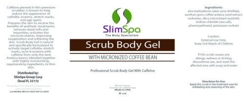 Scrub Body Gel with Micronized Coffee Bean 8 oz.-1642