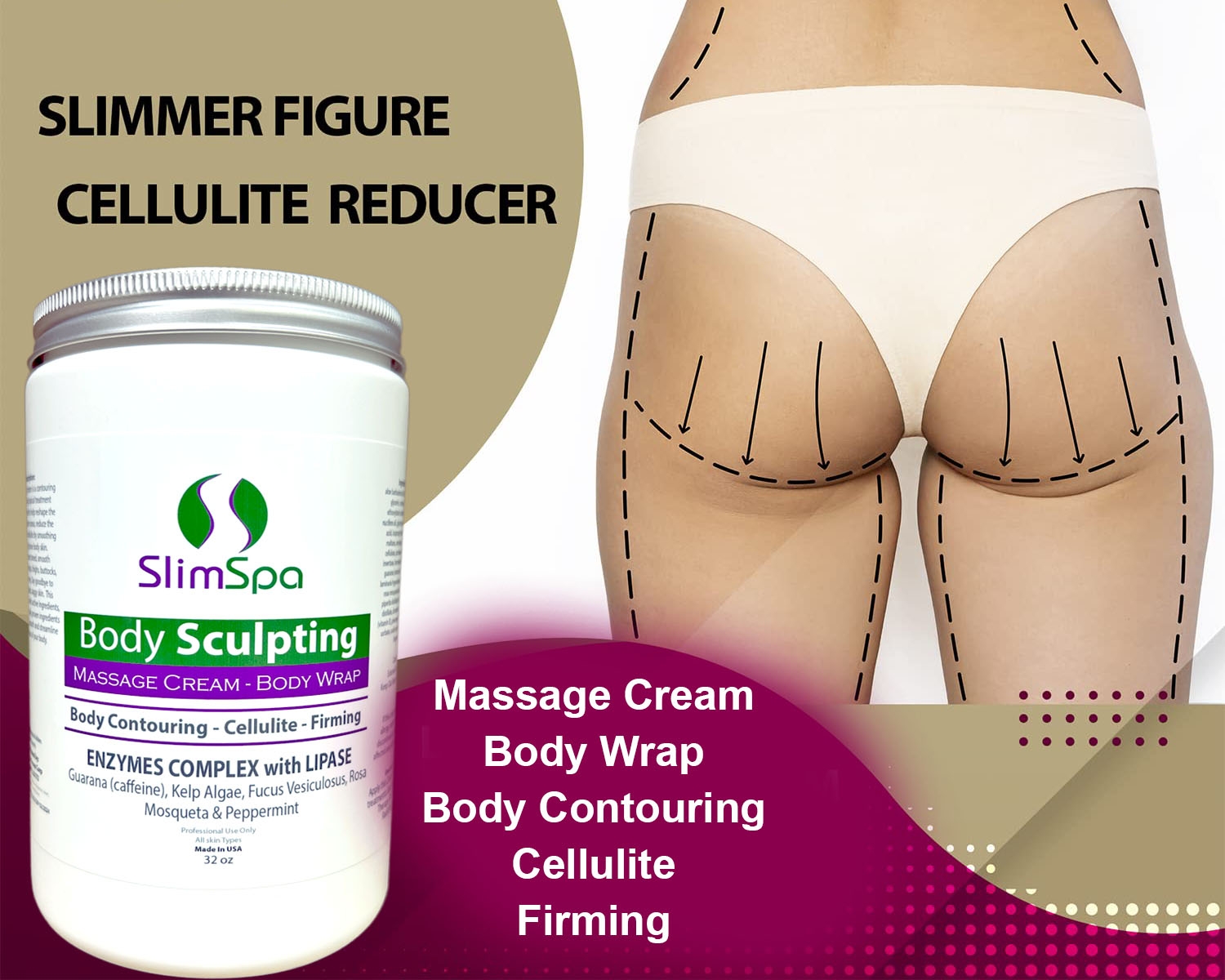 IMAGES Slimming Shaping Beauty Figure Body Care Cream 60g Slim Massage  Weight Loss Krim Pelangsing